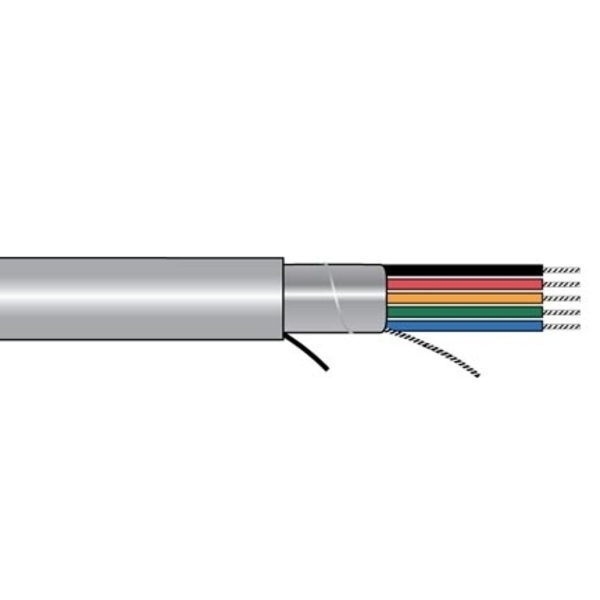 Alpha Wire 16-2C 19 STR TNC PVC FOIL SHD, PVC JKT CM 300V 75C AWM 80C, 1000FT 5362C SL001